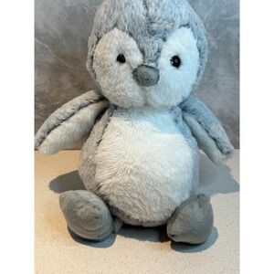 Gray White Baby Penguin Plush Toy Stuffed Animal Soft Cuddly Gift 12" Soft Stuff